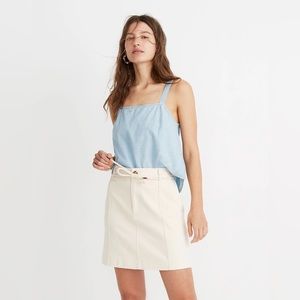 Madewell Capital A-Line Mini Skirt
